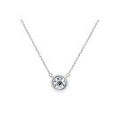 Diamond Solitaire Bezel Necklace