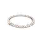 14K White Gold Diamond Wedding Band with 1/10 CTW