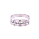 14K White Gold 1/1ctw Princess Diamond Mens Ring