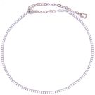 14K White Gold 4.20ctw Diamond Tennis Necklace & Double Wrap Bracelet