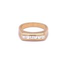 14K Yellow Gold 1/2ctw Asscher Cut Diamond Ring