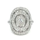 18K White Gold 1 1/2ctwctw Diamond Fashion Ring