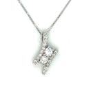 14K White Gold 3/8ctw Diamond fashion Pendant