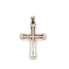 14K White Gold 1 1/2ctw Diamond Cross Pendants