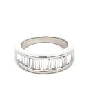 14K White Gold 1/1ctw Diamond Baguette Band