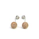 18K Two-Tone Diamond Earrings with 2.85ctw