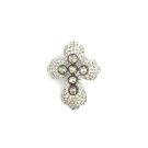 18K White Gold Diamond Cross Pendant with 2.97ctw