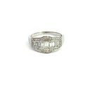18K White Gold Diamond Ring with 1.18ctw Diamonds
