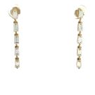 14K Yellow Gold Diamond Drop Earrings with 1 3/4ctw Tapered Baguette Diamonds