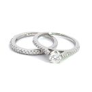 14K White Gold 0.15ctw Diamond Wedding Band