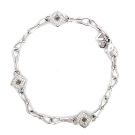 Georgio Visconti 18K White Gold 3/4ctw Diamond Link Bracelet