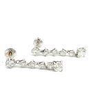 14K White Gold 2 1/2ctw Diamond Dangle Earrings
