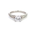 Sylvie 14K White Gold 1/4ctw Diamond Semi-Mount