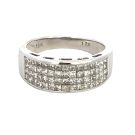 18K White Gold 1.25ctw Princess Diamond Band