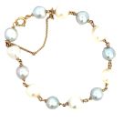 14K Yellow Gold Pearl Bracelet