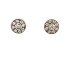 18K Multi - Tone 1/4ctw Diamond Stud Earrings