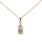 18K Yellow Gold GIA 1.12ct K VS2 Emerald 1236036742 and 0.09ctw Diamond Pendant