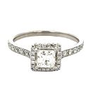 Platinum 1/1ctw Diamond Engagement Ring GIA 6224737470 Princess .58 HVVS1 VGVG None