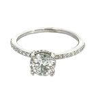 Platinum 1 3/8ctw Diamond Engagement Ring GIA 7353712802 Round 1.12 F VS1 EXEXEX Faint