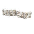 14K White Gold Brown and White 1/1ctw Diamond Earrings
