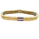 18K Yellow Gold 1/2ctw Diamond and Ruby Bracelet