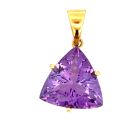 18K Yellow Gold Amythyst Pendant