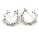 18K White Gold 2.27ctw Diamond Heart Circle Earrings
