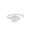18K White Gold GIA 7211732357 1.03ctw Pear FI1 VGVG None Diamond Claw Ring