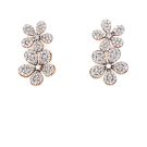 14K Rose Gold Diamond Flower Earrings with 1.25ctw Diamonds