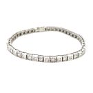 18K White Gold 6/1ctw Princess Diamond Tennis Bracelet
