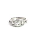 14K White Gold 1 3/4cte Diamond Princess Halo Engagement Ring 7/8ct center