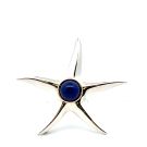 Tiffany & Co 18K Gold and Sterling Silver Vintage Lapis Lazuli Starfish Brooch