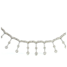 18K White Gold 1 1/2ctw Diamond Dangle Necklace