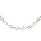 18K White Gold 1 1/2ctw Diamond Dangle Necklace