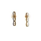18K White and Yellow Gold 1/5ctw Diamond Fashion Earrings