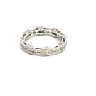 18K White Gold Band with 0.95ctw Diamonds