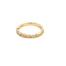 18K Yellow Gold Band with 0.15ctw Diamonds