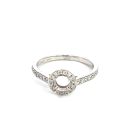 14K White Gold Semi-Mount with 0.25ctw Diamonds
