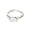 14K White Gold Ring with 0.17ctw Diamonds