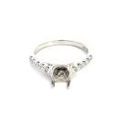 14K White Gold Semi-Mount with 0.34ctw Diamonds