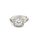 14K White Gold Semi-Mount with 0.97ctw Diamonds