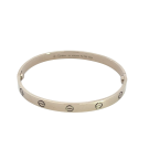 18K White Gold Classic Cartier Love Bracelet Classic Model with Screwdriver. Size 19