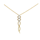 18K Yellow Gold 1/3ctw Diamond and Fashion Slide Pendant and chain