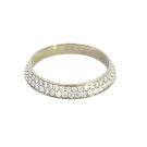 18K White Gold 1 1/4ctw Diamond Pave Curved Band