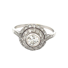 14K White Gold 1/1ctw Diamond Bezel Ring