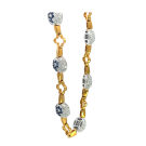 18K White Gold 2.16ctw Blue Sapphire and 3.20ctw Diamond Bracelet