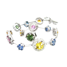 18K White Gold 10.30ctw Multi Sapphire and 0.40ctw Diamond Bracelet