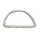 14K White Gold 3 1/2ctw Diamond and Tennis Bracelet