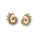 18K Yellow Gold 2/1ctw Diamond Swirl Earrings