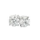 14K White Gold 4.08ctw Diamond stud Earrings GIA 1232677143 Round 2.05 JI1 EXEXEX Medium, 5172444281 Round 2.03 ISI2 VGGDEX Fair